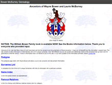 Tablet Screenshot of bowergenealogy.ca